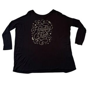 Acting Pro Black Long Sleeve Top Holidays Cheer size 3x